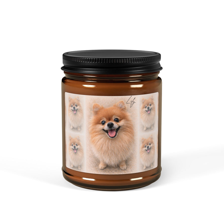 Custom Pet Portrait Collage Scented Soy Candle