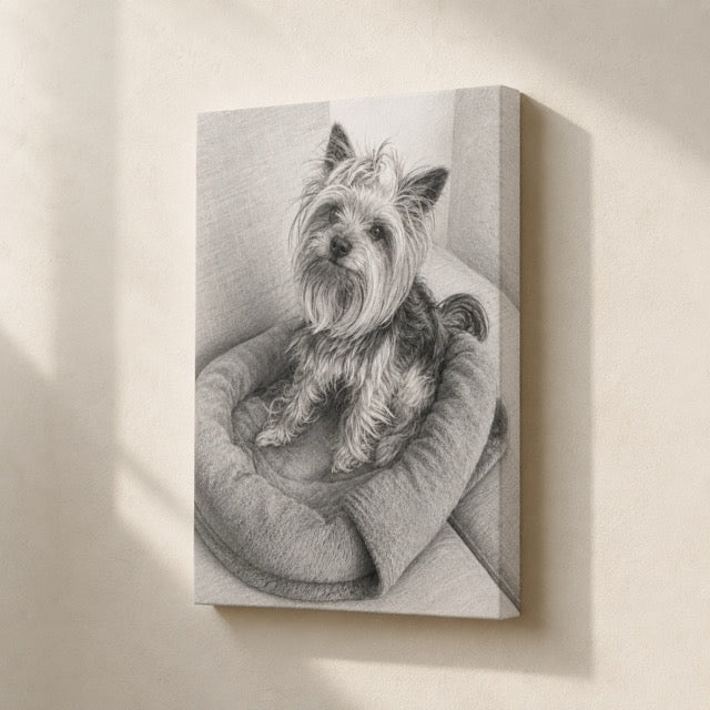 Yorkshire Terrier · Canvas finished portrait